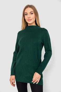 Свитер женский однотонный, цвет зеленый, 244R5550, One size