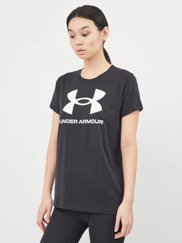 Футболка женская Under Armour UA Rival Logo 1356305-001 S Черная (194511804377)