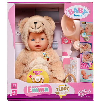Кукла Baby Born Эмма в костюме мишки 837115