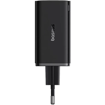 Блок питания Быстрая зарядка Сетевое зарядное устройство Baseus GaN6 Pro Fast 2C+2U 65W Cable Type-C to Type-C 100W(20V/5A) 1m Black для iPhone iPad Samsung Lenovo Xiaomi Macbook