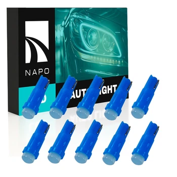Комплект світлодіодних ламп NAPO LED T5-1led-A T5 W1,2W 10 шт колір світіння синій