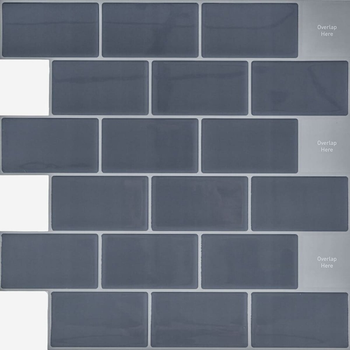 Самоклеющаяся полиуретановая плитка Sticker Wall серый кирпич 305х305х1мм SW-00001153