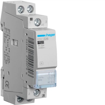 Контактор Hager безшумний 25A, 2НВ, 230B ESC225S