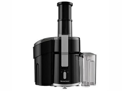 Соковитискач SilverCrest SFE 450 C3 450 Вт для свіжих соків із великим контейнером та двома швидкостями black