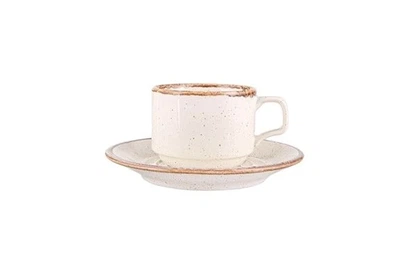 Набор Beige чашка 190 мл с блюдцем 15см фарфор Porland 222114/B