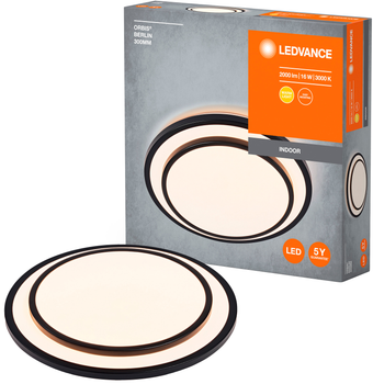 Светильник LEDVANCE ORBIS BERLIN 300mm 16W 3000K 1000Lm черный (4058075829329)