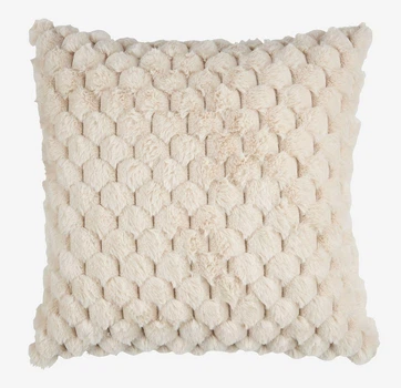 Подушка декоративна HVIDBLOMME 45x45см штучне хутро бежева
