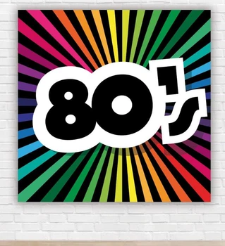 Паперовий плакат "Ретро дискотека 80s" 150х150 см
