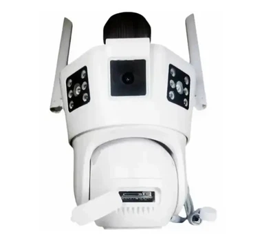 Поворотная камера видеонаблюдения 39 9482 4G SD на 2 линзы White