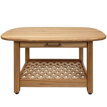 Стіл журнальний кавовий Wood Wedge із ящиком 90х50х47 см Колір Натуральний (КСН900500470)