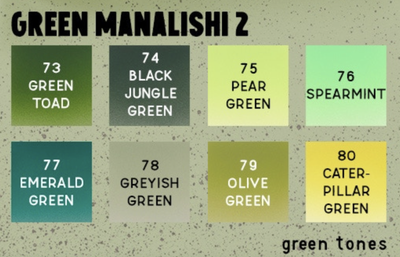 Zestaw farb do aerografu Scale75 Drop Paint Green Manalishi 2 8 szt x 17 ml (8435635306890)