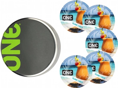 Презервативи One Flavor Waves Тропічний коктейль блакитні 5 шт у кейсі (ROZ6501052003)