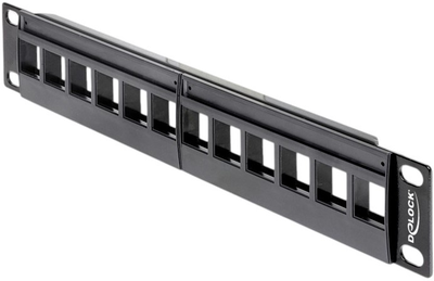 Panel krosowy Delock 12-port 1U 10" Keystone (4043619432592)