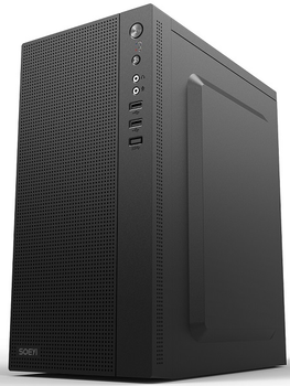 Корпус Mini-Tower з БЖ 400Вт FrimeCom MX8 Fan 120мм 257х170х345мм Black
