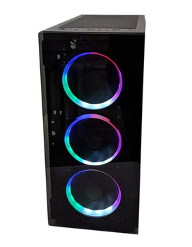 Корпус Midi-Tower без БЖ GOLDEN FIELD PHANTOM-9 (1099B) (гартоване скло, без вентиляторів (8-опційно), 1xUSB3.0, 1xUSB2.0, 1xType-C (opt), висота кулера 160мм, довжина відеокарти 265мм, 388х196х445мм)