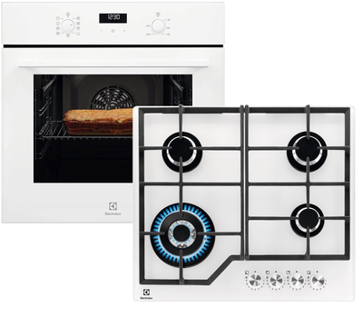 Духовой шкаф электрический ELECTROLUX EOF5F50BV + Варочная поверхность газовая Electrolux KGG64362W (комплект)