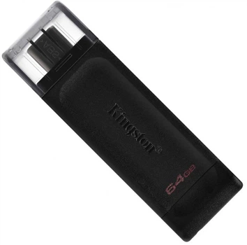 Флешка/флеш память Kingston DataTraveler 70 DT70/64GB USB Type-C/64ГБ Черный