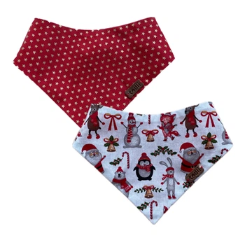 Двухсторонняя бандана для собак Duckly Christmas mood M