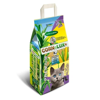 Гигиенический кукурузный наполнитель для кошек и грызунов CORNELUX+ с Лавандой 7 л (4820181530051)
