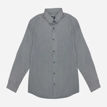 Рубашка мужская H&M 060249256_grey L Серая (6666000333490)