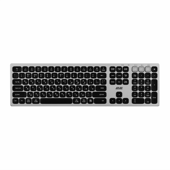 Клавіатура бездротова 2E 2E-KS270WBGR_UA USB Bluetooth мембранна сіра