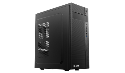 Корпус Midi-Tower без БЖ 2E Alfa E185 (ATX, 1xUSB3.0, 2xUSB2.0, Perforated Side, Black)
