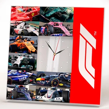 Настінний годинник «Боліди Формула-1. Formula One. F1» подарунок для фанатів автоперегонів, прикраса спальні, офісу, гаража