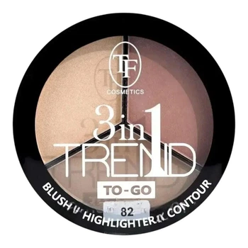 Палетка для контурингу обличчя TF TREND TO-GO FACE CONTOURING PALETTE CTP18 №82 золотисто-коричневий