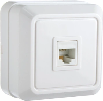 Розетка телефонная RJ12 белый [РЗtf-1-Ct-W] Ct АСКО