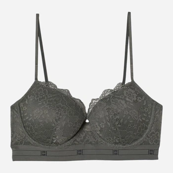 Бюстгальтер на кісточках жіночий H&M 060998790 70C Темно-зелений (6666000337344)