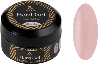 Будівельний гель рідкий Hard gel Glitz Rose F.O.X, 15 мл