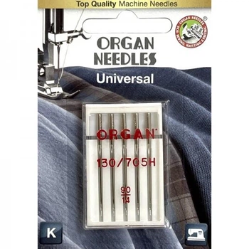 Иглы швейные универсальные ORGAN №90 для бытовых швейных машин блистерная упаковка 5 штук (6497)