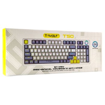 Ігрова механічна клавіатура TWolf T50 Blue Switch c RGB підсвічуванням 97 клавіш/ може працювати в 12 режимах