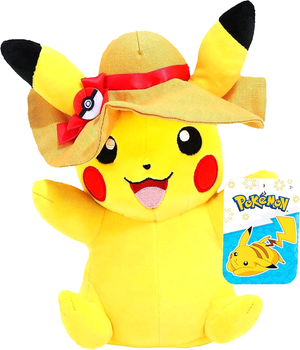 Maskotka Jazwares Pokemon Lato Pikachu w kapeluszu 20 cm (191726440673)