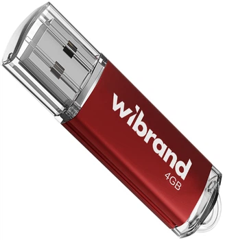 Флеш пам'ять USB Wibrand Cougar 4GB USB 2.0 Red (WI2.0/CU4P1R)