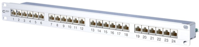 Panel krosowy Metz Connect E-DAT 24-port 1U 19" Cat 6A (130855C-E)