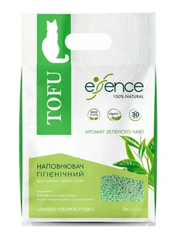 Наполнитель для кошачьего туалета Essence Tofu Green Tea Соевый Зеленый чай (6 л) 2.5 кг
