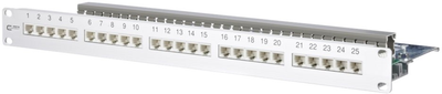 Panel krosowy Metz Connect UAE 25-port 1U 19" Cat 3 (130887-E)