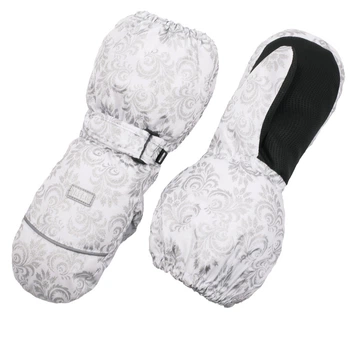 Варежки краги детские tutu 04696 4-6 Бело-серебристые