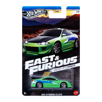 Тематична Машинка Hot Wheels Mitsubishi 1995 Mitsubishi Eclipse Brian O'Conner Fast & Furious 1:64 JBY29 Green