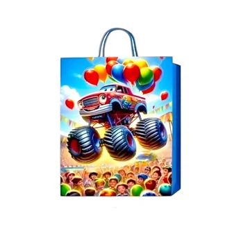 Пакет подарунковий "Monster truck 3D" Stenson R33048-L паперовий 31х42х12 см