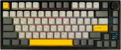 Клавиатура механическая беспроводная EPOMAKER Ajazz AK820 Pro 75% Gift Switch Hot-Swap RGB UA Wireless/Bluetooth/USB Black (AK820-PRO-B-G)