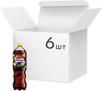 Напій безалкогольний сильногазований Pepsi Лимон на ароматизаторах безкалорійний  з підсолоджувачами 1.75 л х 6 шт (4823063128391)