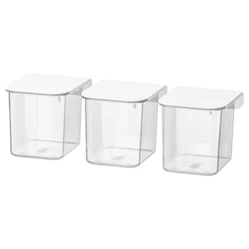 Контейнери 3 шт до органайзера на дошку IKEA SKÅDIS білий 803.359.09