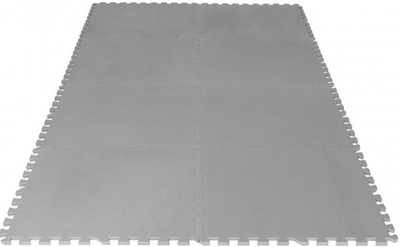 Zestaw mat ochronnych Gorilla Sports 60 x 60 x 1.2 cm 8 szt Grey (4260438733468)