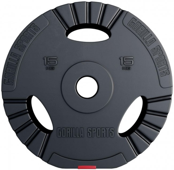 Obciążenie Gorilla Sports Olympia bitumiczne 15 kg (4250663114590)