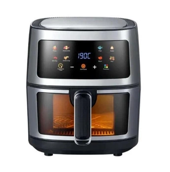 Аерогриль Z.e.p line ZP-111 4000W аерофрітюрниця безмасляна для приготування без олії з регулюванням температури 7 л чорна з сірим
