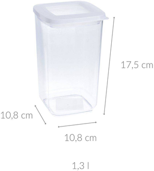 Pojemnik na artykuły sypkie Excellent Houseware transparentny 1.3 l (8720573137027)