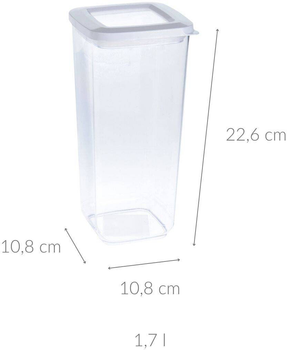 Pojemnik na artykuły sypkie Excellent Houseware transparentny 1.7 l (8720573137034)