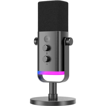 Динамічний мікрофон Fifine AM8 – USB/XLR, RGB-підсвічування, для стримінгу, подкастів і геймінгу(DL_DB924CA91624)